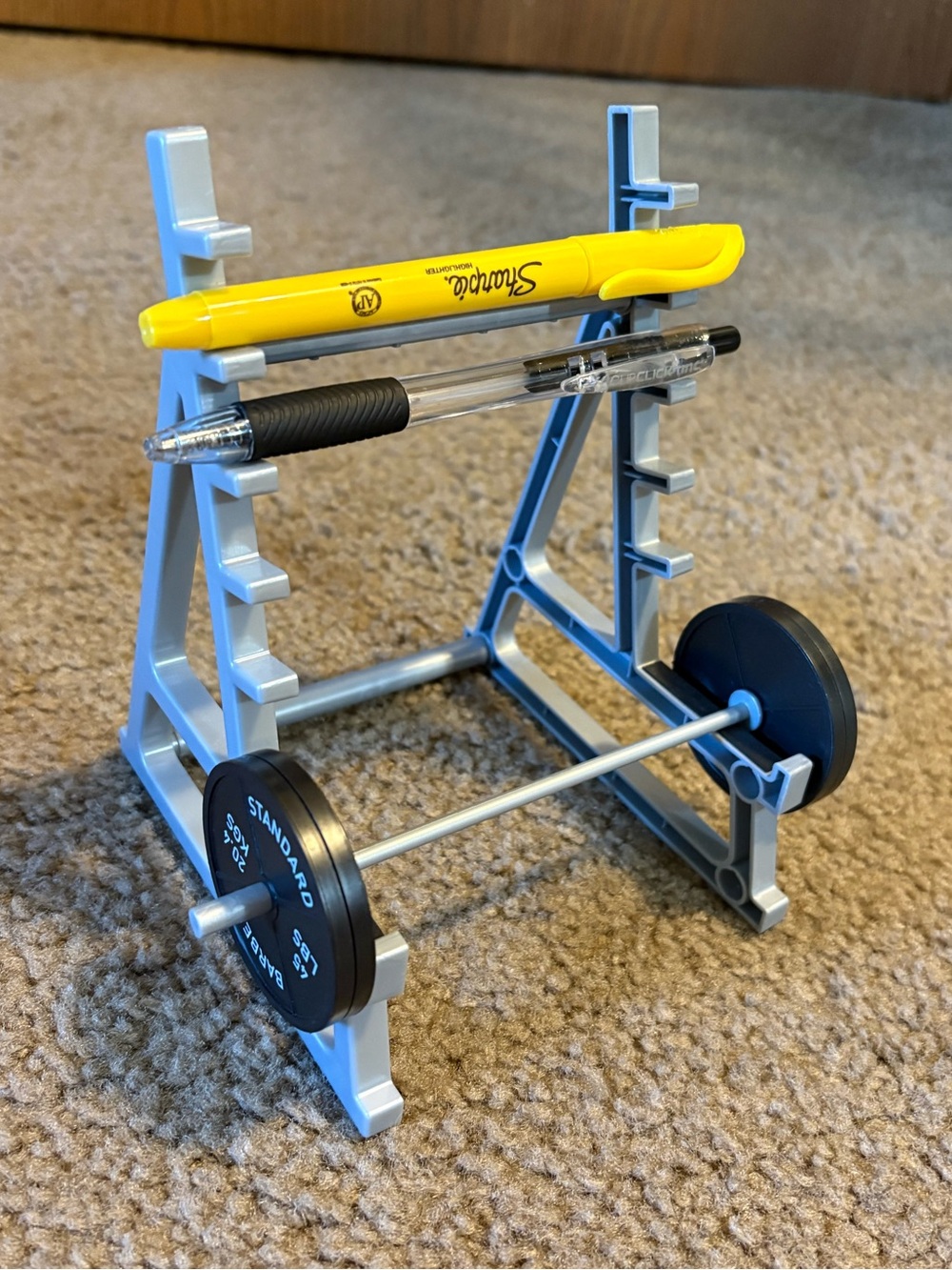 Miniature Squat Rack Pen Holder